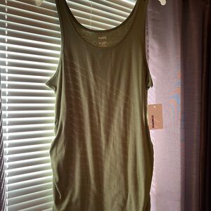 Green maternity Tank Top